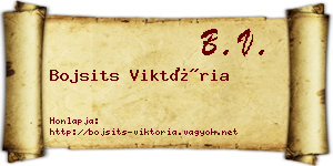 Bojsits Viktória névjegykártya
